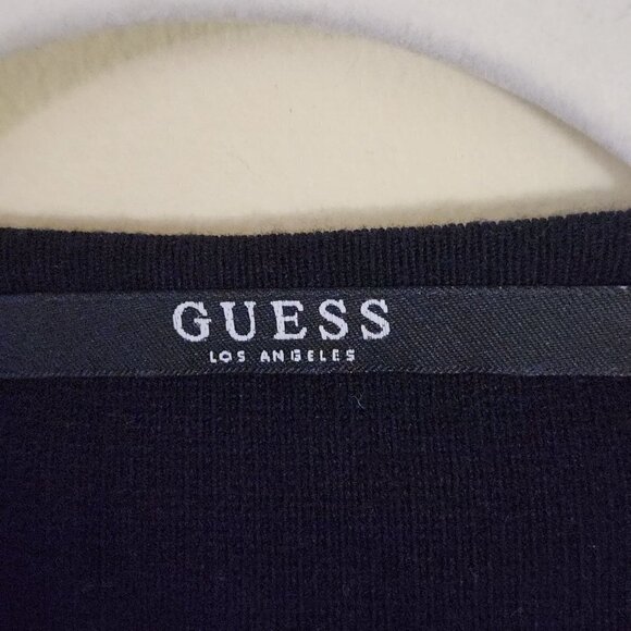 Guess Y2K Black Gold Metallic Stars Dolman Sleeve Oversized Sweater Size S - Picture 6 of 8